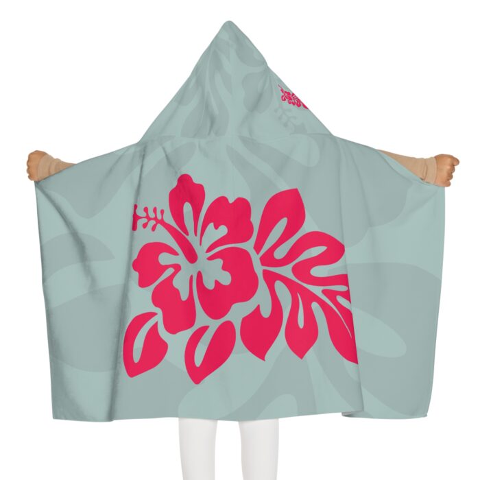 Kinder – Kapuzenhandtuch im Hawaii Deisgn Pink 25 – Bild 5