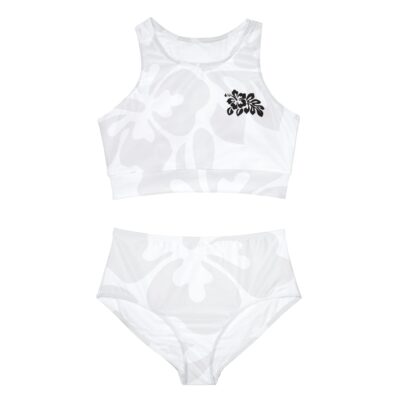 Sport Bikini Set im Hawaii Design schwarz 25