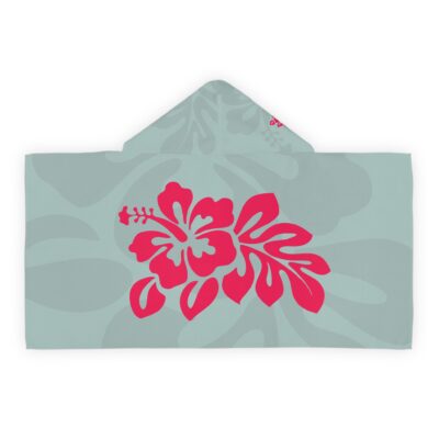 Kinder – Kapuzenhandtuch im Hawaii Deisgn Pink 25