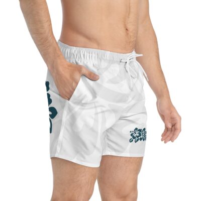 BADESHORT im Hawaii-Design PETROL dark / PINK 25
