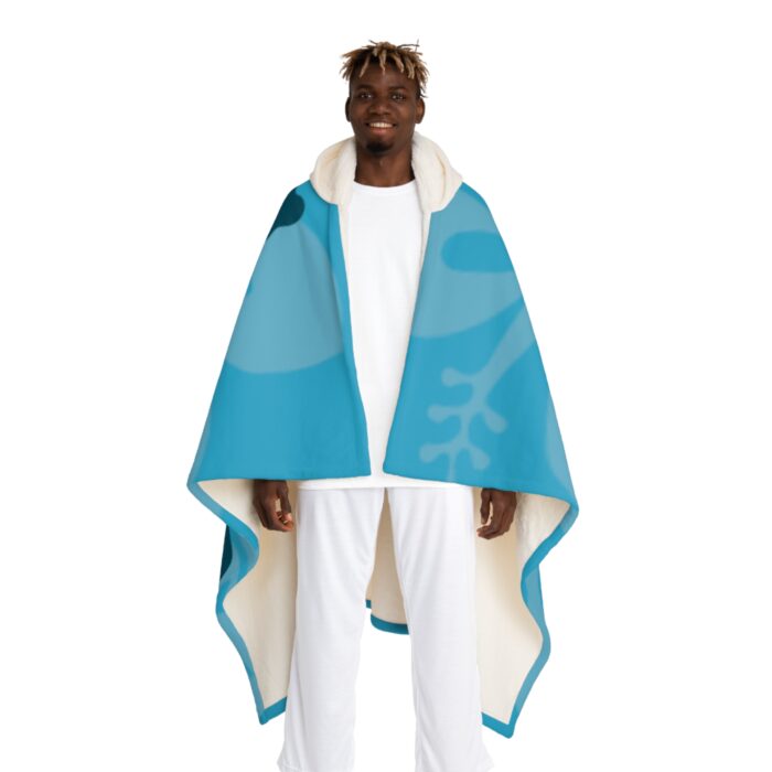 Kapuzen-Sherpa-Fleece-Decke Hawaii-Design Petrol 25 – Bild 2