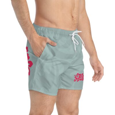 BADESHORT im Hawaii-Design PETROL / PINK 25