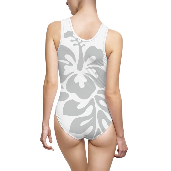 Badeanzug mit Hawaii Blume Pink Design 25 – Bild 2